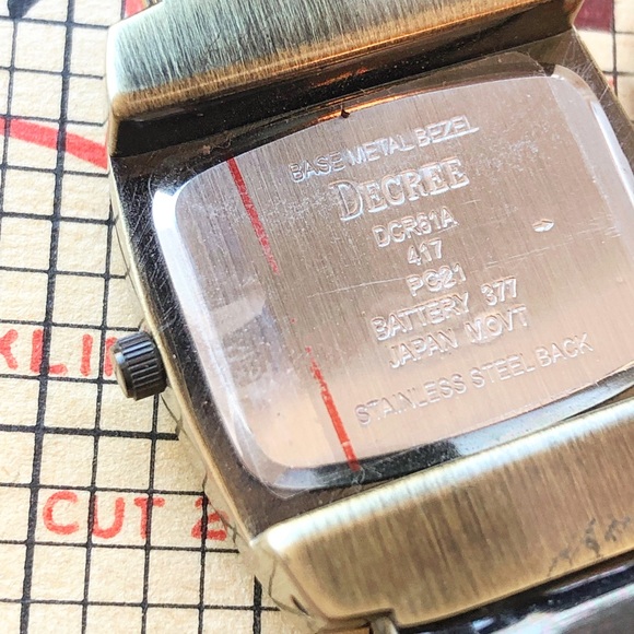 Decree Bronze Quartz Cuff Watch - Picture 8 of 11